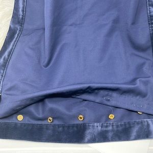 Ralph Lauren Home Sham Size 29.5” X 24 Navy Wool Suede Leather Made In USA